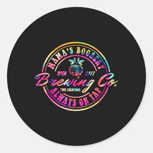 ママの大食母乳母醸造所New Mom Brewi ラウンドシール (正面)