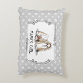 ママの女の子シーズー（犬）子tzu (tan white)犬ママかわいい アクセントクッション (裏面(縦))