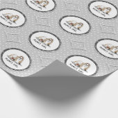 ママの女の子シーズー(犬)子tzu (tan white)犬ママかわいい ラッピングペーパー (角)