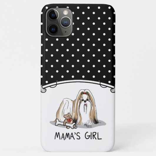 ママの女の子シーズー（犬）子tzu (tan white)犬ママかわいい Case-Mate iPhoneケース (裏面)