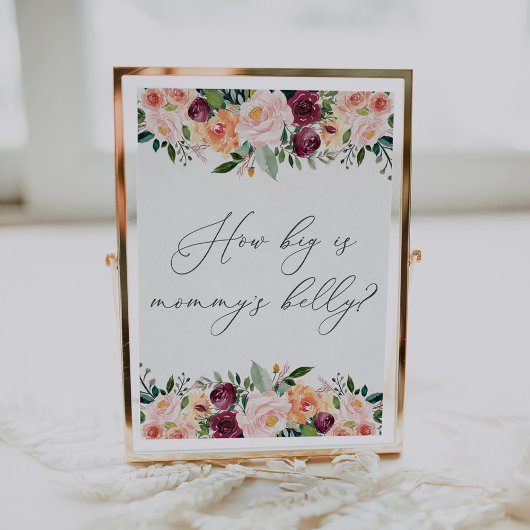 ママの妊娠お腹測定ゲームの看板 ポスター