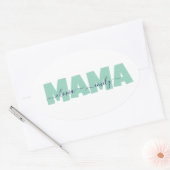 ママの子供の名前カスタマイズ 楕円形シール (封筒)
