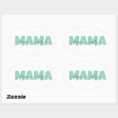 ママの子供の名前カスタマイズ 楕円形シール (シート)
