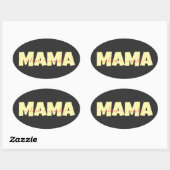 ママの子供の名前カスタマイズ 楕円形シール (シート)