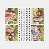 ママの子供の名前フォトキープサケ大好き フリースブランケット (正面(横))