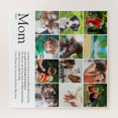 ママの定義名言12枚の写真コラージュ ジグソーパズル (横)