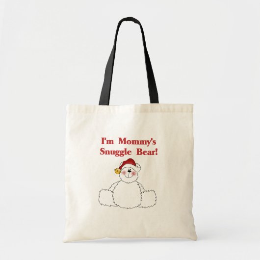 ママの寄り添いクマのママのクリスマス トートバッグ (正面)