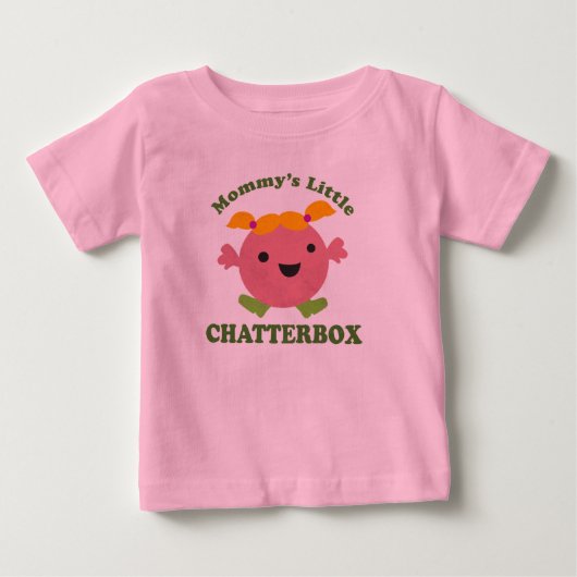 ママの小さなおしゃべり ベビーTシャツ (正面)