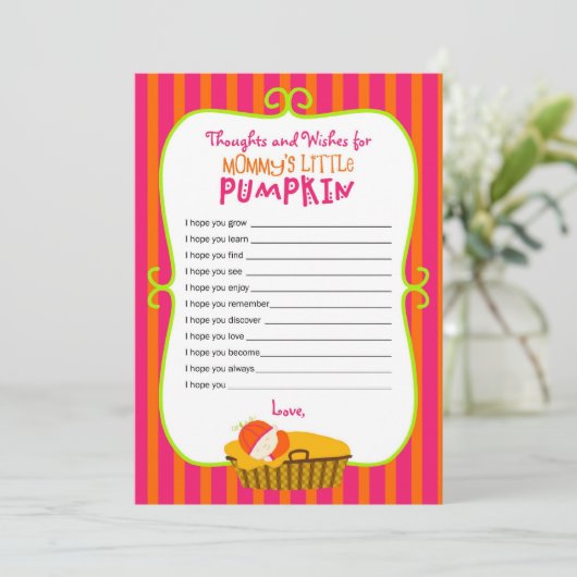 ママの小さなかぼちゃへの願い アドバイスカード (スタンド正面)