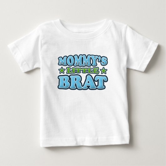 ママの小さなやんちゃ坊主 ベビーTシャツ (正面)