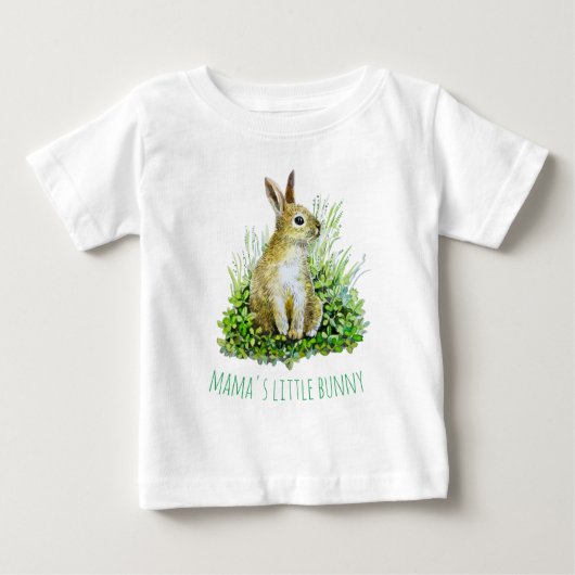 ママの小さなバニー ベビーTシャツ (正面)