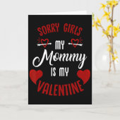 ママの小さなバレンタインの恋人 ファミリーラブおかしい カード (黄色い花)