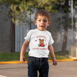 ママの小さなバレンタイン・テディベア・ハート ベビーTシャツ