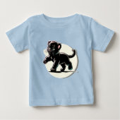 ママの小さなヒョウの子 ベビーTシャツ (正面)