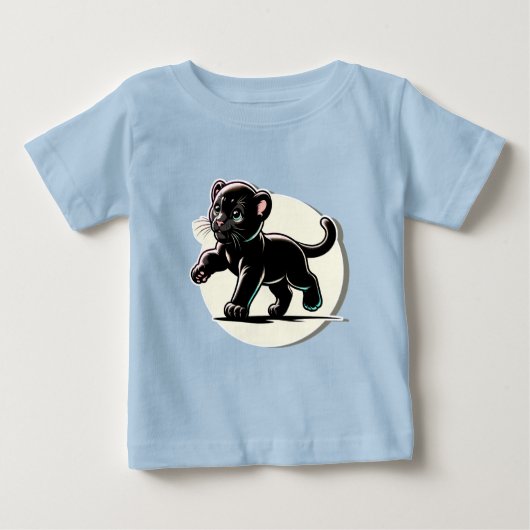 ママの小さなヒョウの子 ベビーTシャツ (正面)