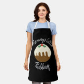 ママの小さなプリンのクリスマス妊娠 エプロン (着用した状態)