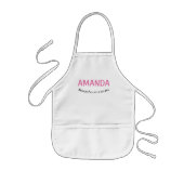 ママの小さなヘルパー女の子の名前キッズエプロン 子供用エプロン (正面)