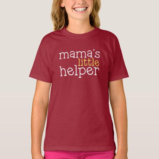 ママの小さなヘルパー。 Tシャツ (正面)