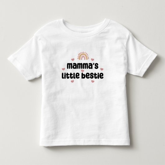 ママの小さなベスティー - ママと赤ちゃんへ トドラーTシャツ (正面)