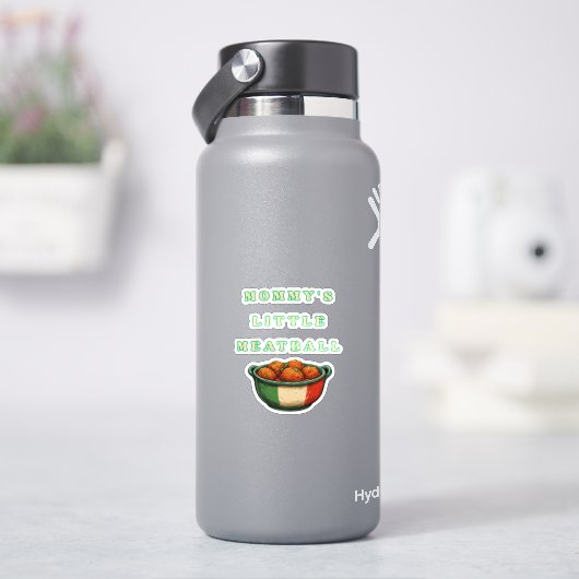 ママの小さなミートボールおもしろい シール (HydroFlask)