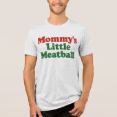 ママの小さなミートボール おもしろイタリアン レトロ トライブレンドTシャツ (正面)