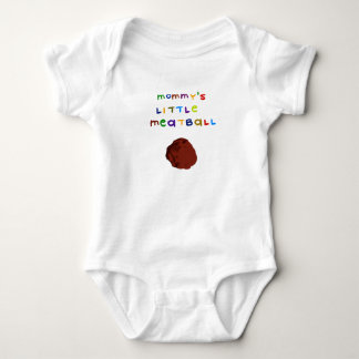 ママの小さなミートボールTシャツ ベビーボディスーツ