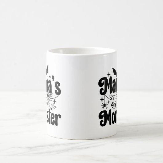 ママの小さなモンスターハロウィンマグ コーヒーマグカップ (中央)