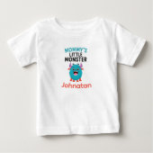 ママの小さなモンスター ハロウィン おもしろ ベビーTシャツ (正面)