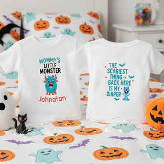 ママの小さなモンスター ハロウィン おもしろ ベビーTシャツ