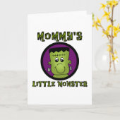 ママの小さなモンスターTシャツとギフト カード (黄色い花)