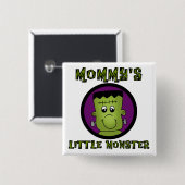 ママの小さなモンスターTシャツとギフト 缶バッジ (正面&裏面)