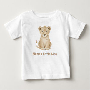 ママの小さなライオン かわいいベビーシャワーギフトママ ベビーTシャツ