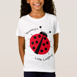 ママの小さなレディーバグガーリーキッズアニメ Tシャツ