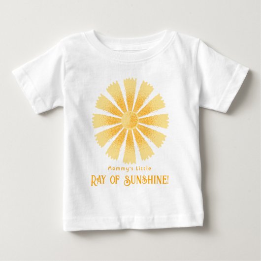 ママの小さな太陽の光 ベビーTシャツ (正面)