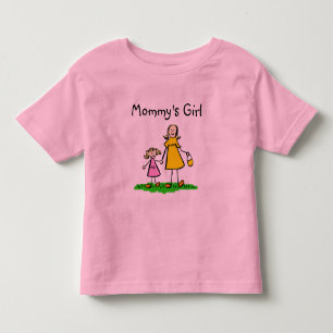 ママの小さな女の子ファミリーキャラクターカスタムシャツ トドラーTシャツ