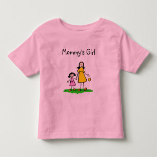 ママの小さな女の子ファミリーキャラクターカスタムシャツ トドラーTシャツ