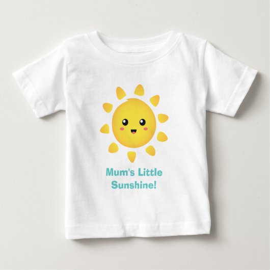 ママの小さな幸せの太陽 ベビーTシャツ (正面)