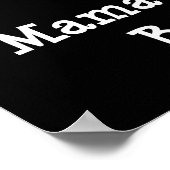 ママの小さな悪い男の子のおもしろいベビーキッズポスター ポスター (角)