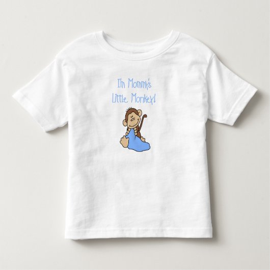 ママの小さな男の子サル トドラーTシャツ (正面)