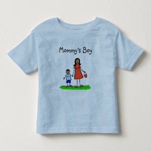 ママの小さな男の子ファミリーキャラクターカスタムシャツ トドラーTシャツ