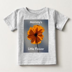 ママの小さな花のベビースーツのドレス ベビーTシャツ
