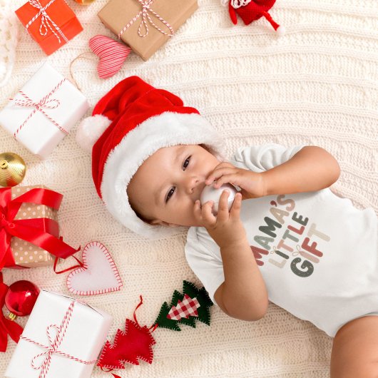 ママの小さな贈り物 - かわいい赤ちゃんのクリスマス ベビーボディスーツ