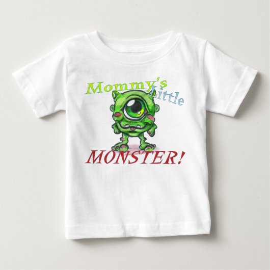 ママの小モンスターベビーシャツ ベビーTシャツ (正面)
