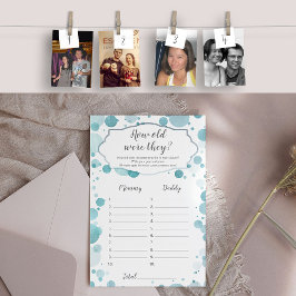 ママの年齢パパ写真チャレンジベイビーシャワー