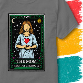 ママの強い愛のシンボル ヴィンテージ タロット イラスト Tシャツ