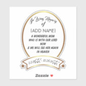 ママの愛するメモリ[名前を追加]車のステッカー シール (シート)