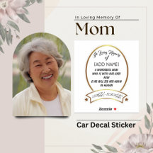 ママの愛するメモリ[名前を追加]車のステッカー