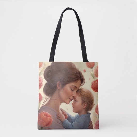 ママの愛のバッグ- Mother & Son Tote Bag トートバッグ (正面)