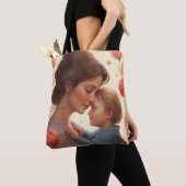ママの愛のバッグ- Mother & Son Tote Bag トートバッグ (クローズアップ)