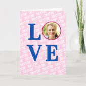 ママの愛 マザー 現代風 おしゃれ オーダーメイド フォト カード (正面)